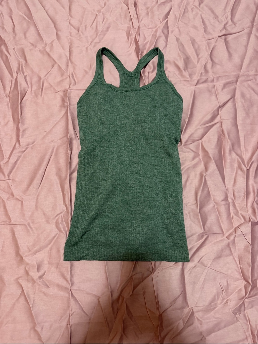 lululemon athletica Heathered Dark Green Racerback Tank